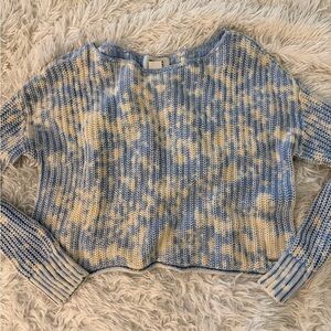 PINK Victoria's Secret Light Blue Sweater 100% cotton cropped oversized